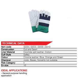 50mm 2.5'' Denim candy stripe chrome leather rigger gloves