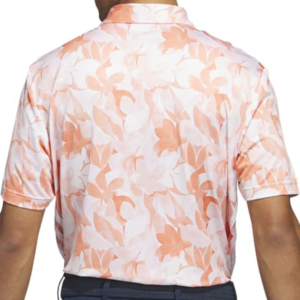 adidas Floral Polo Shirt - Coral Fusion/Pantone/White