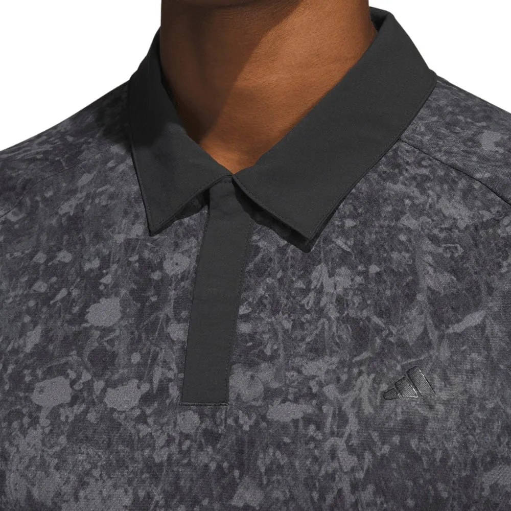 adidas Mesh Print Polo Shirt - Black/Grey Five