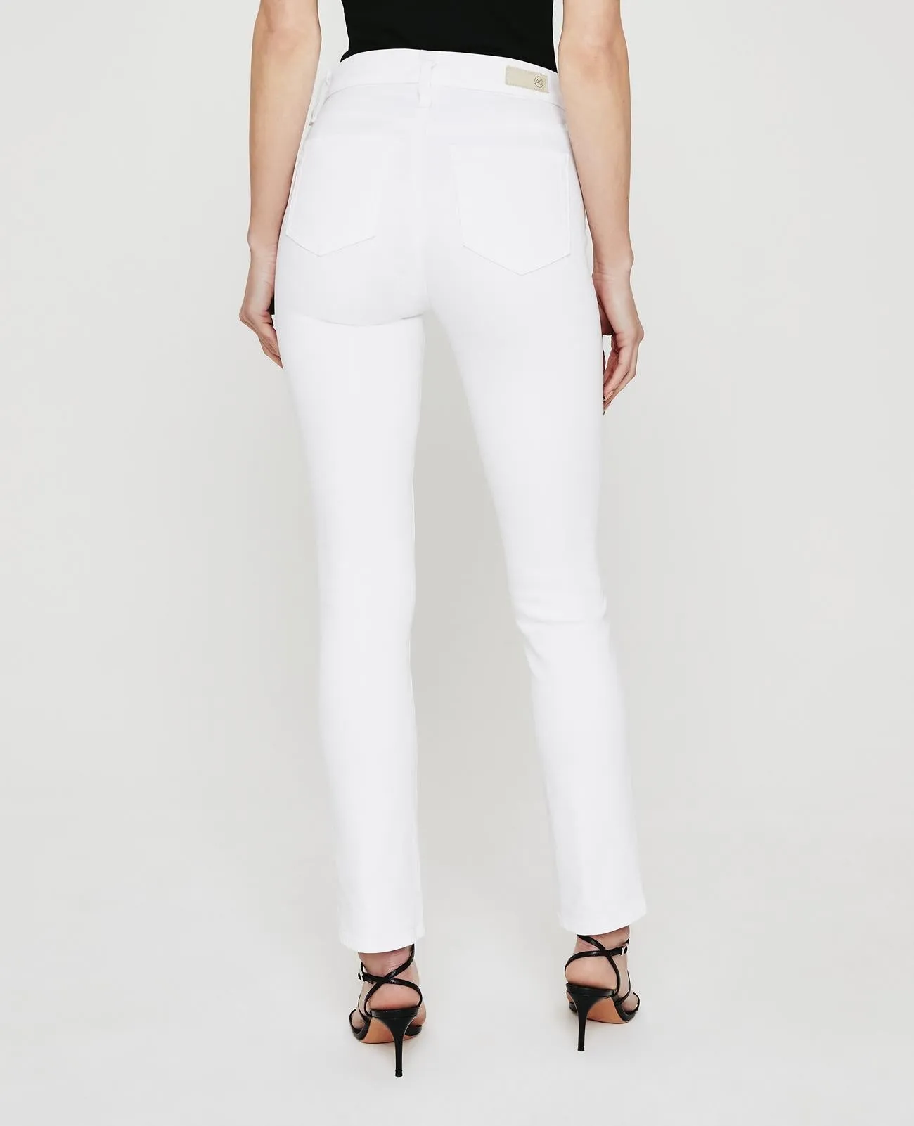 AG JEANS THE MARI HIGH RISE SLIM STRAIGHT IN WHITE