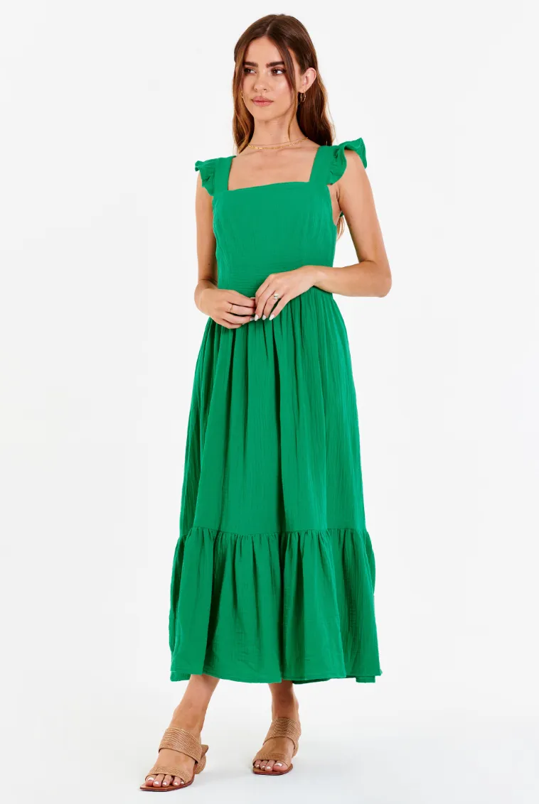 AL Elena Tiered Midi Dress-Alpine