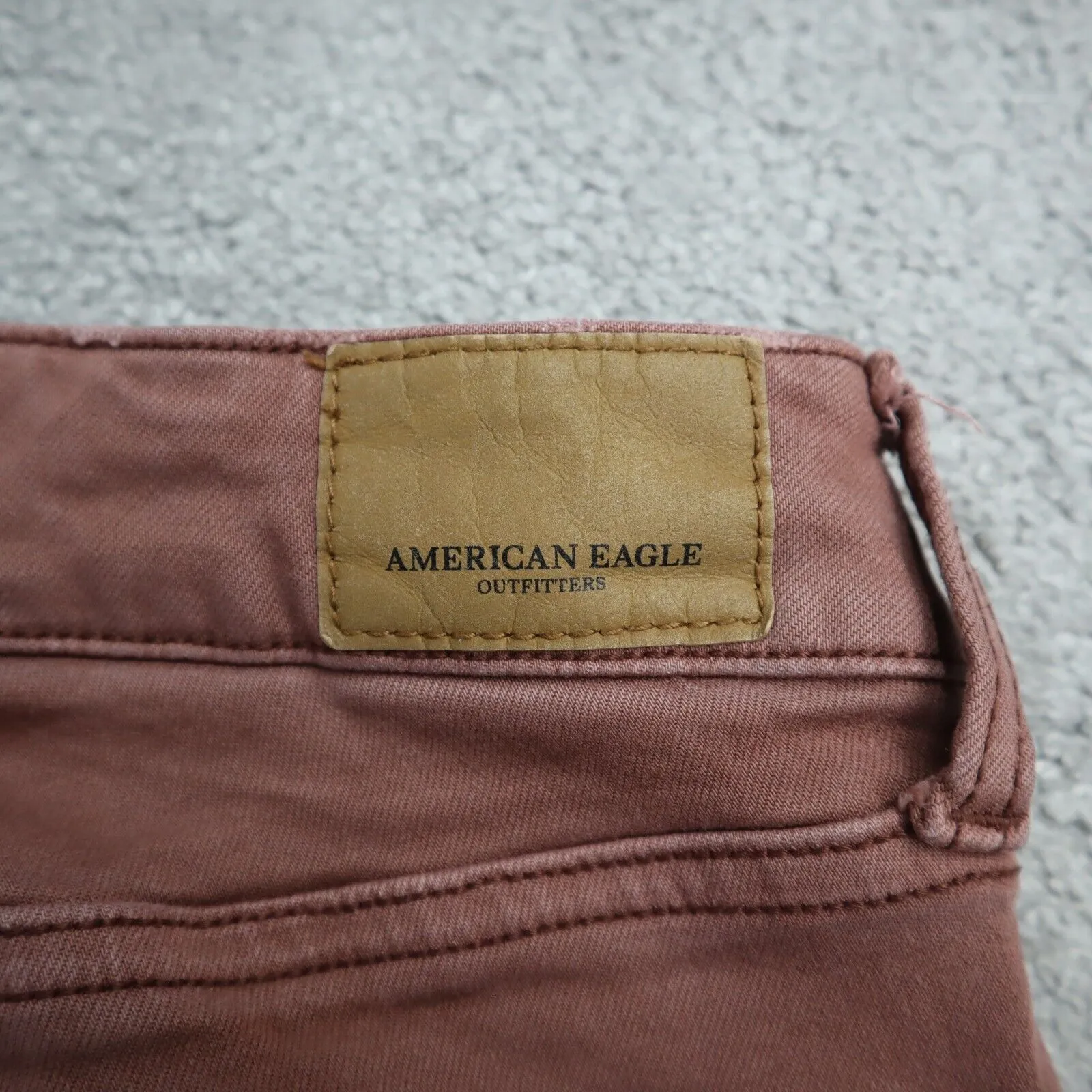 American Eagle Womens Jeans Straight Leg Mid Rise Stretch Light Brown SZ 0