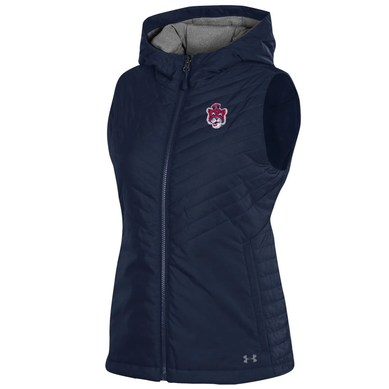 Auburn Tigers Under Armour WOMEN'S Midnight Navy Storm Hooded Puffer Vest