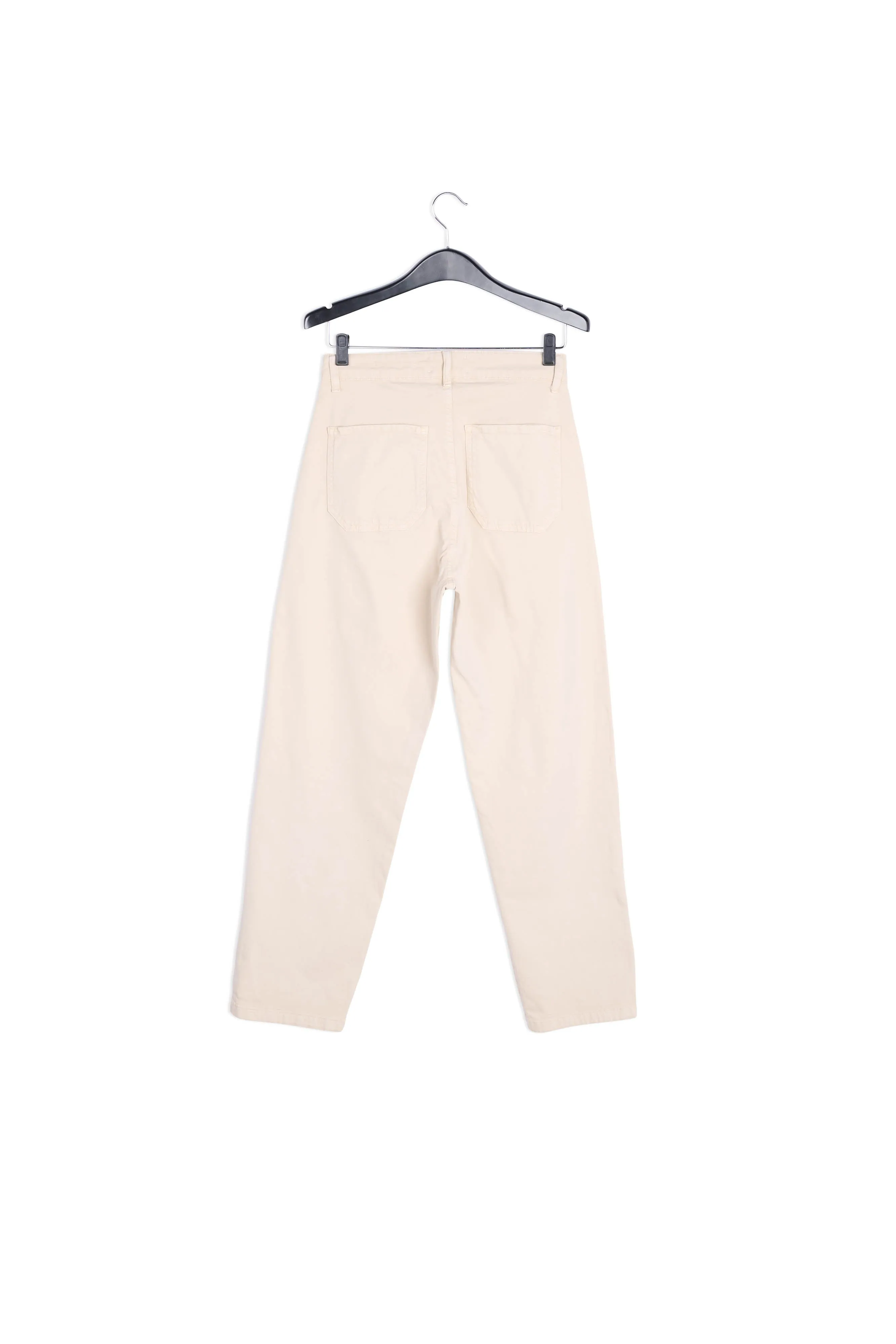 Beige high-waisted trousers