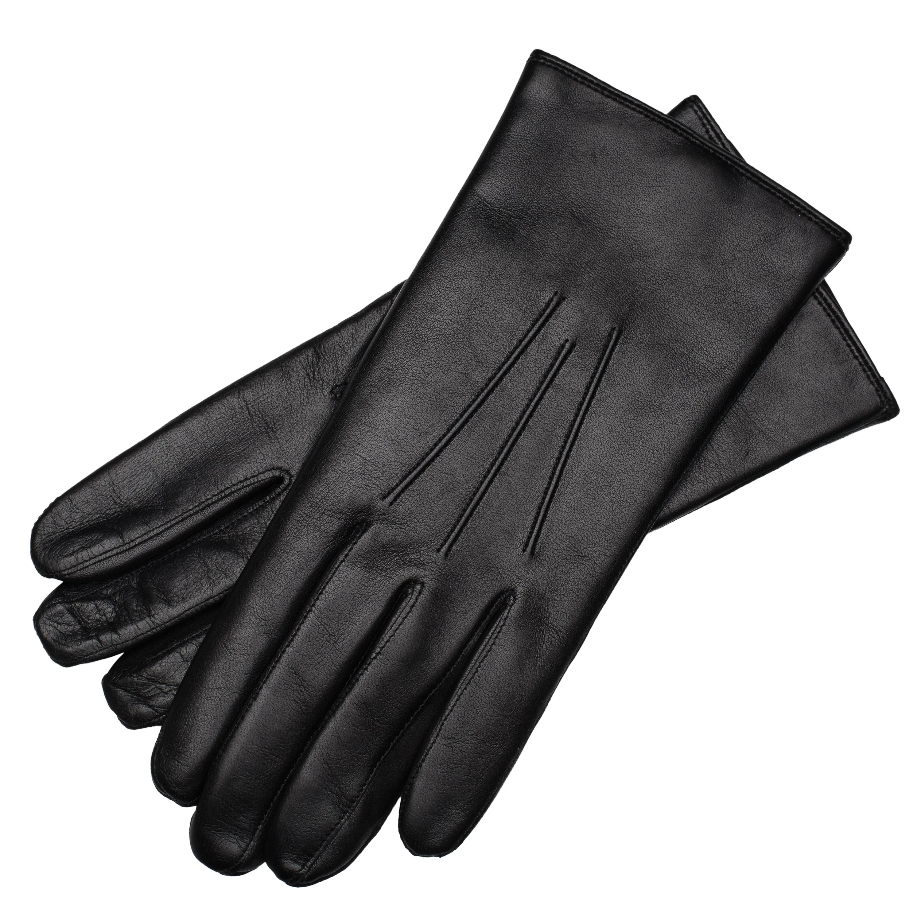 Benevento Black Leather Gloves