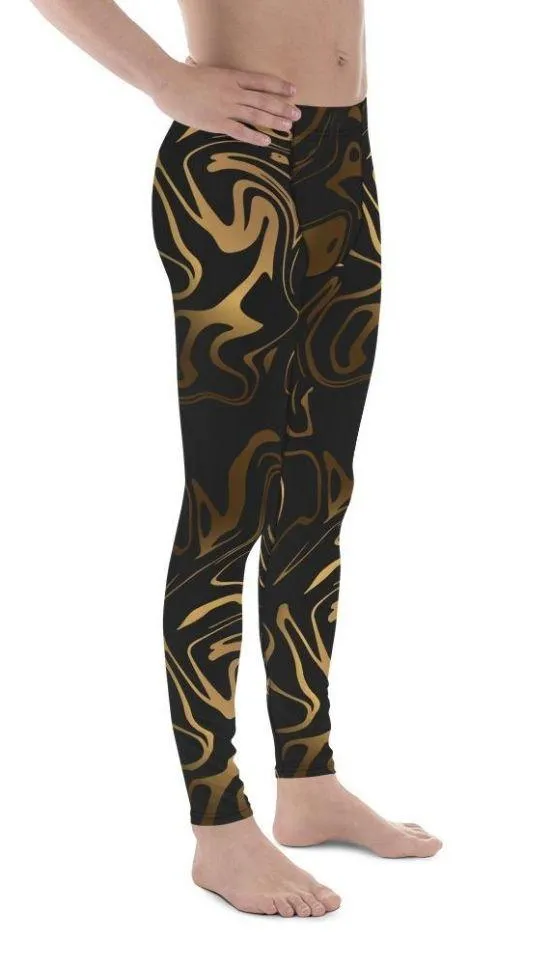 Black & Gold Men's Leggings