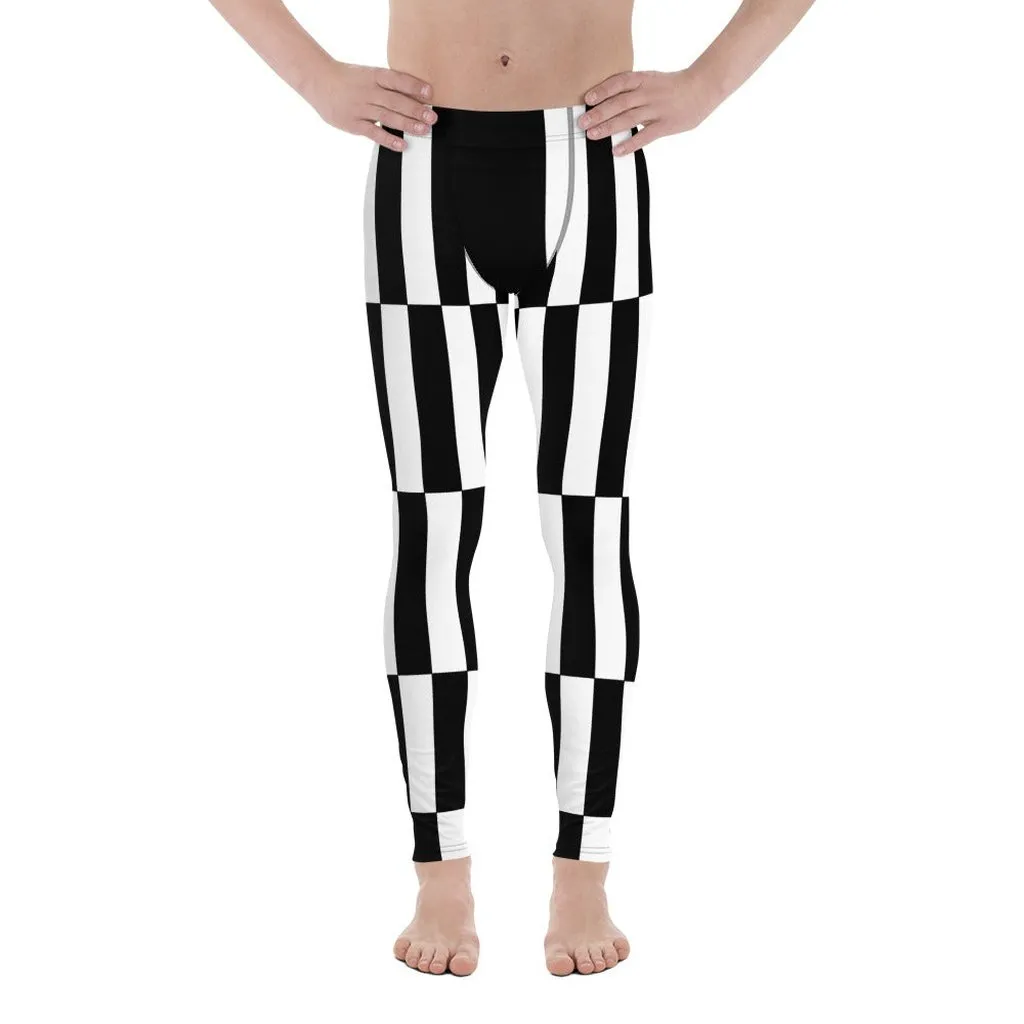 Black and White Optical Illusion Men's Leggings