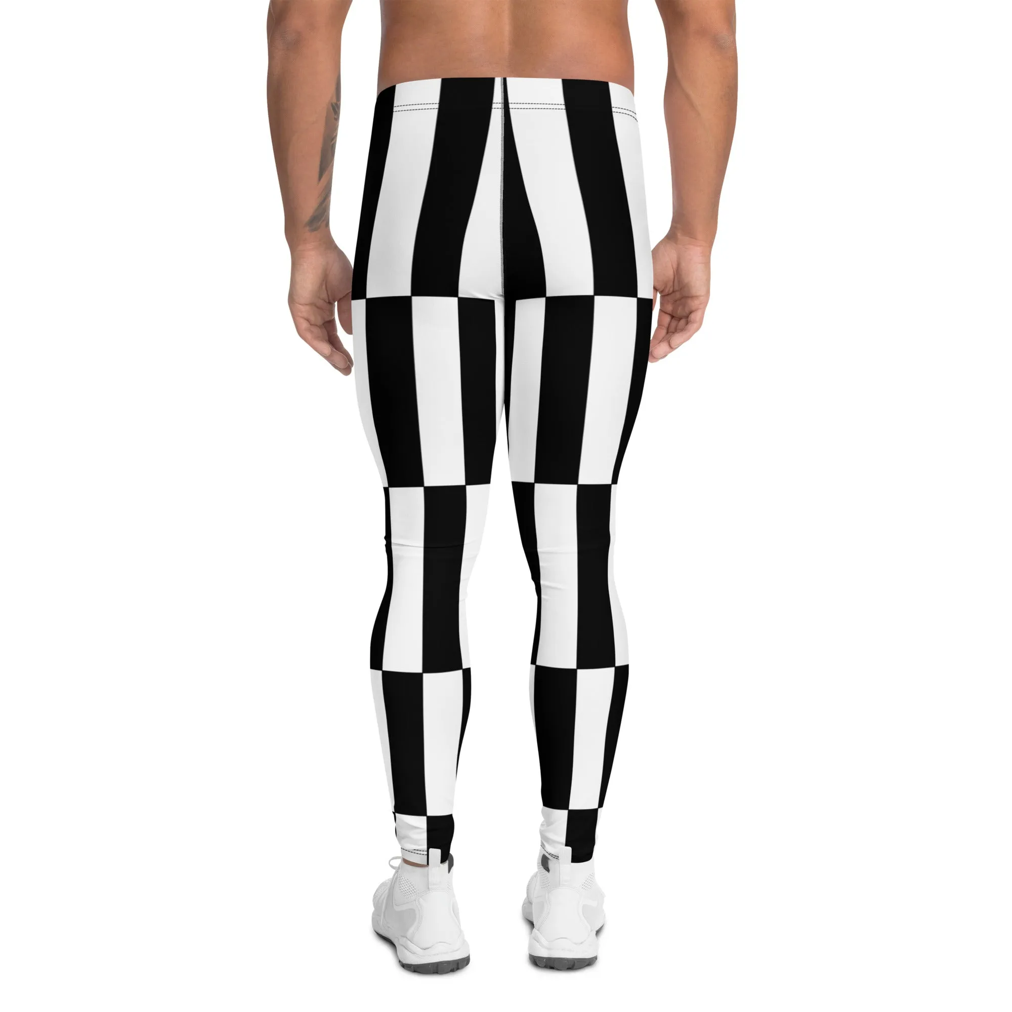 Black and White Optical Illusion Men's Leggings