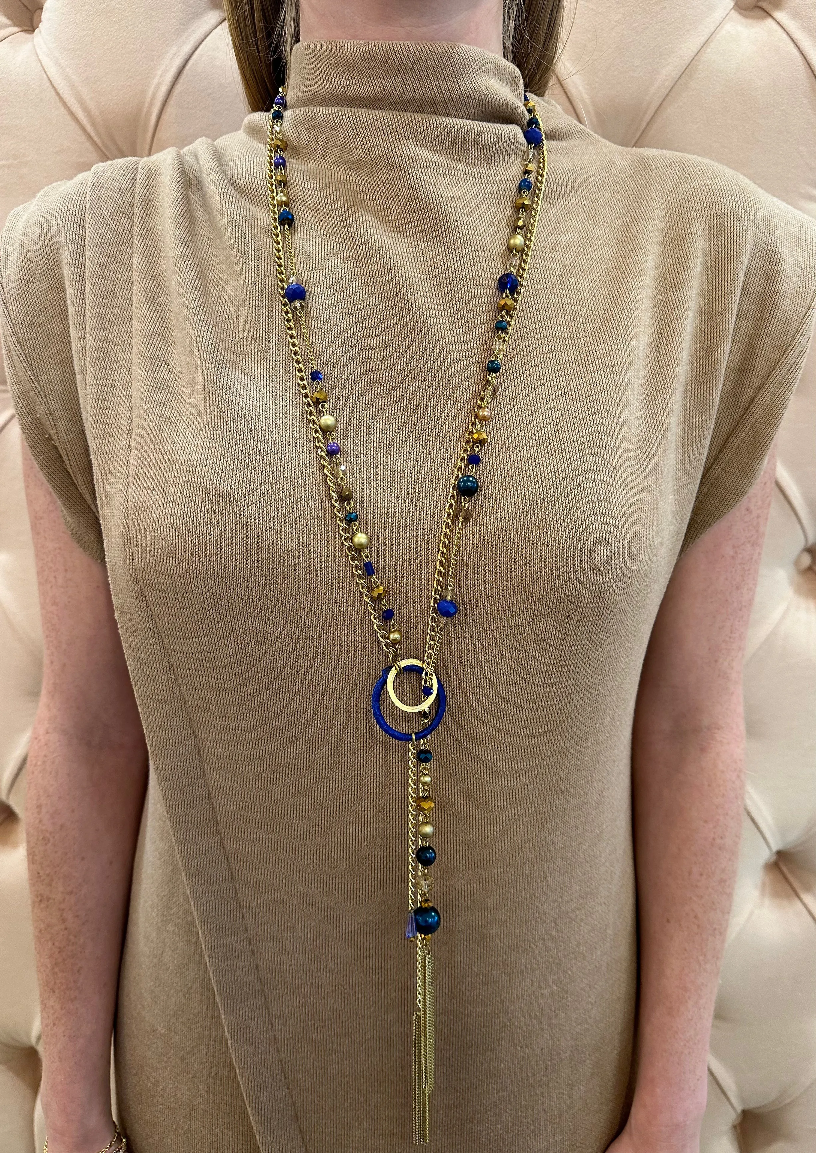 Blue & Gold Ella Necklace