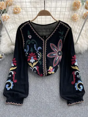 Bohemian Embroidered Blouse