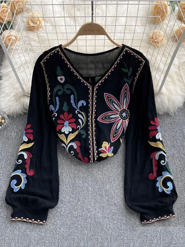 Bohemian Embroidered Blouse