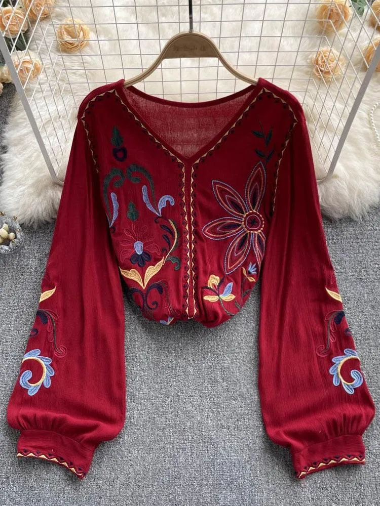 Bohemian Embroidered Blouse