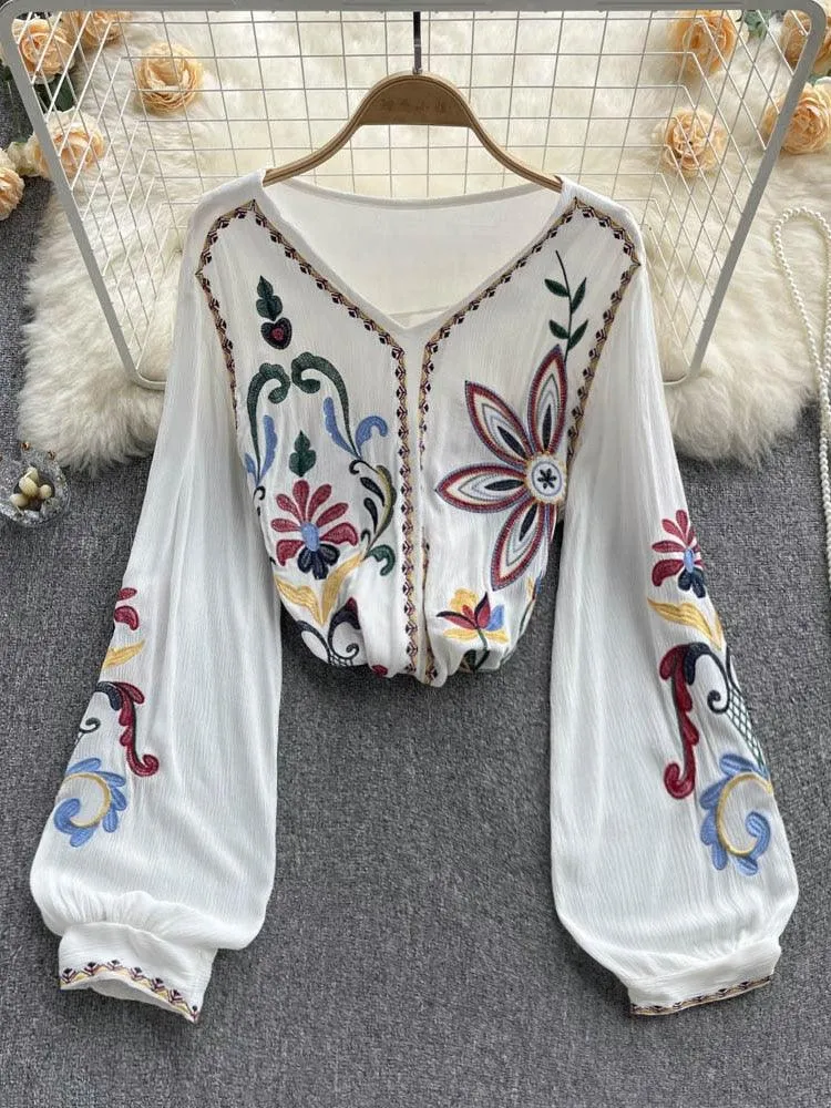 Bohemian Embroidered Blouse