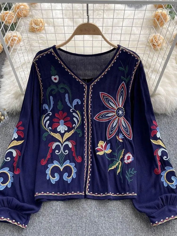 Bohemian Embroidered Blouse