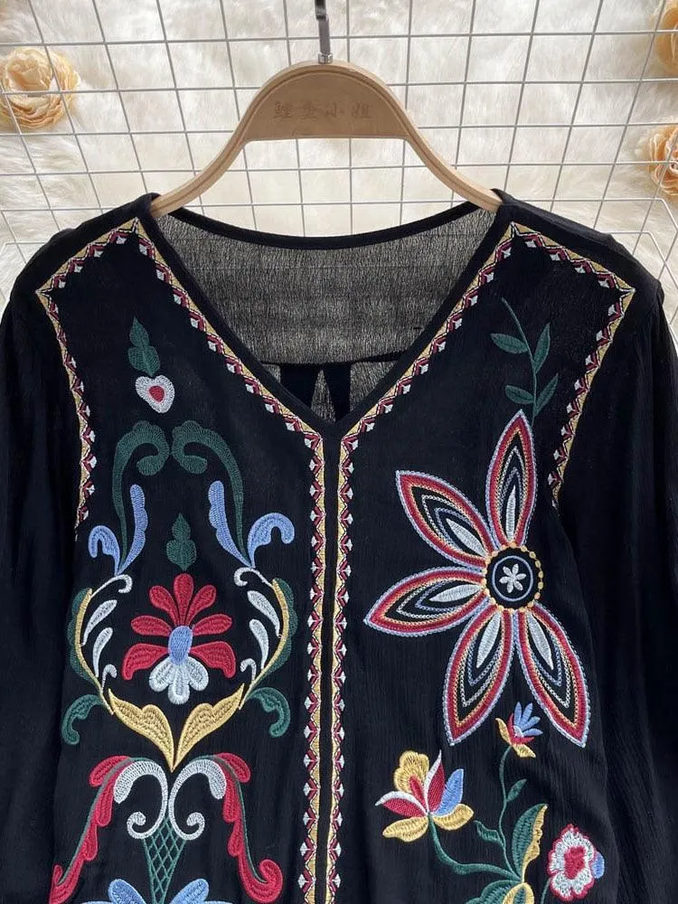 Bohemian Embroidered Blouse