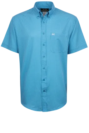 Cinch Arenaflex Button-Front Shirt - Dotted Blue