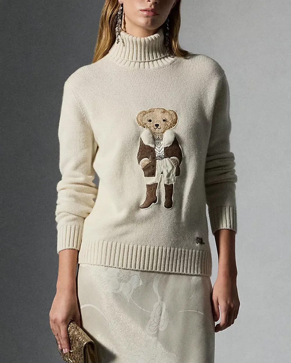 Cream Cashmere Rancher Bear Sweater