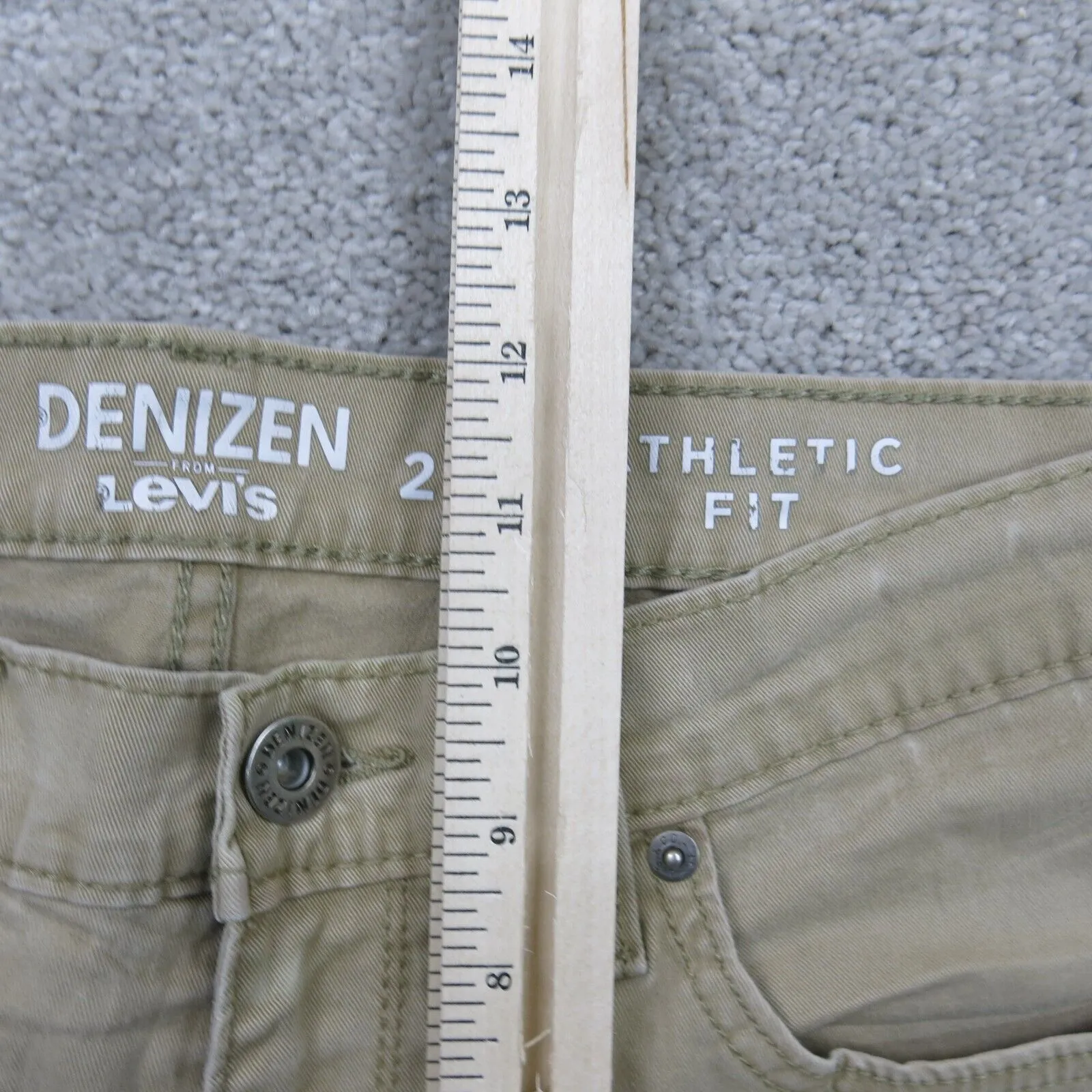 Denizen From Levis Mens Jeans Athletic Fit Straight Leg Beige Size W31XL25.5