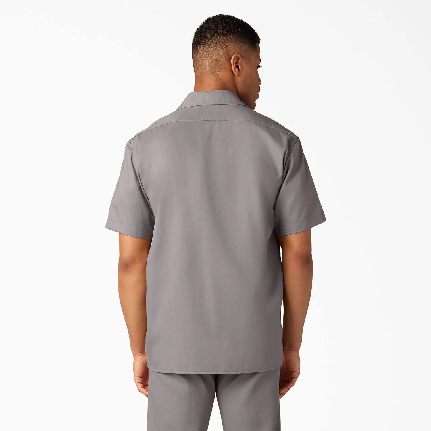 Dickies Men's Short Sleeve Work Shirt_Silver