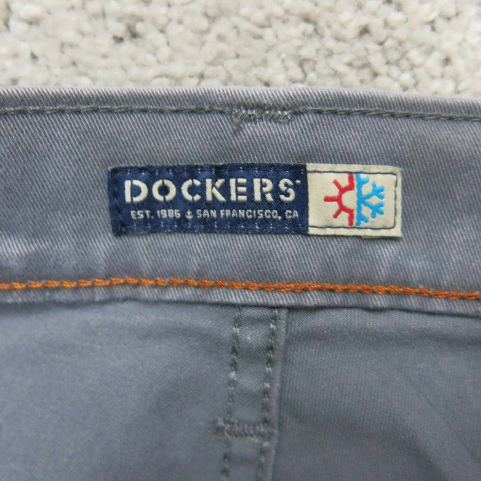 Dockers Mens Jeans Straight Leg Denim Stretch Mid Rise Pockets Gray SZ W34XL34