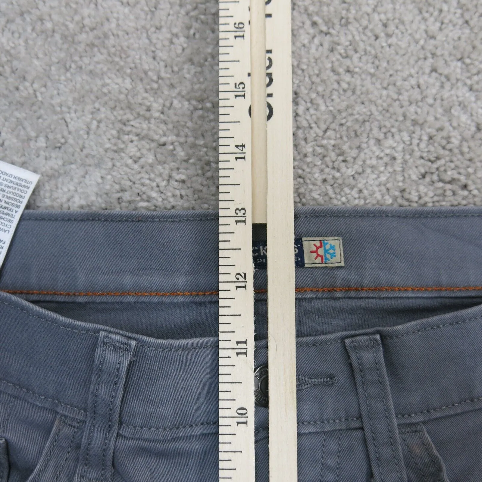 Dockers Mens Jeans Straight Leg Denim Stretch Mid Rise Pockets Gray SZ W34XL34