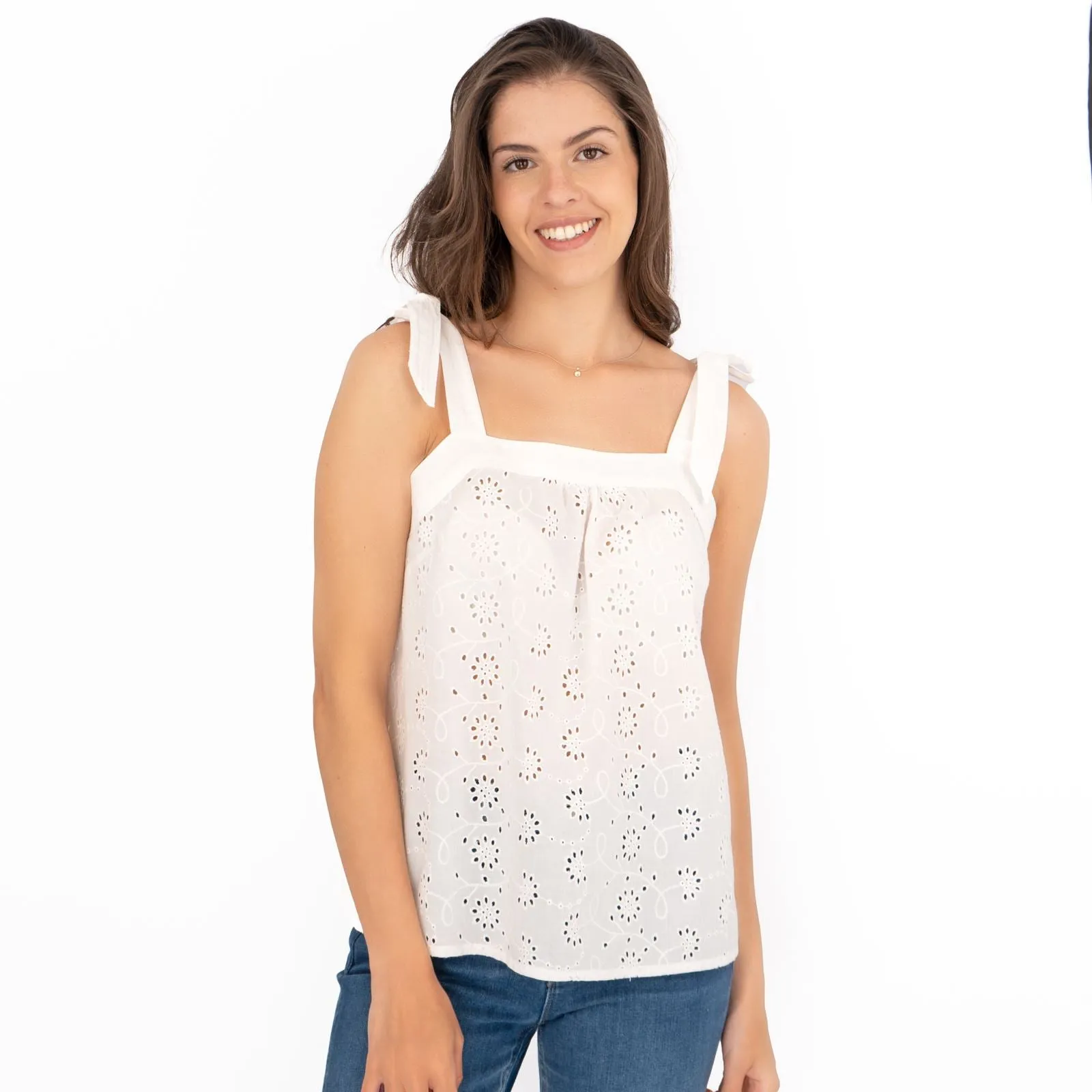 Dorothy Perkins Embroidered Square Neck Tank Tops