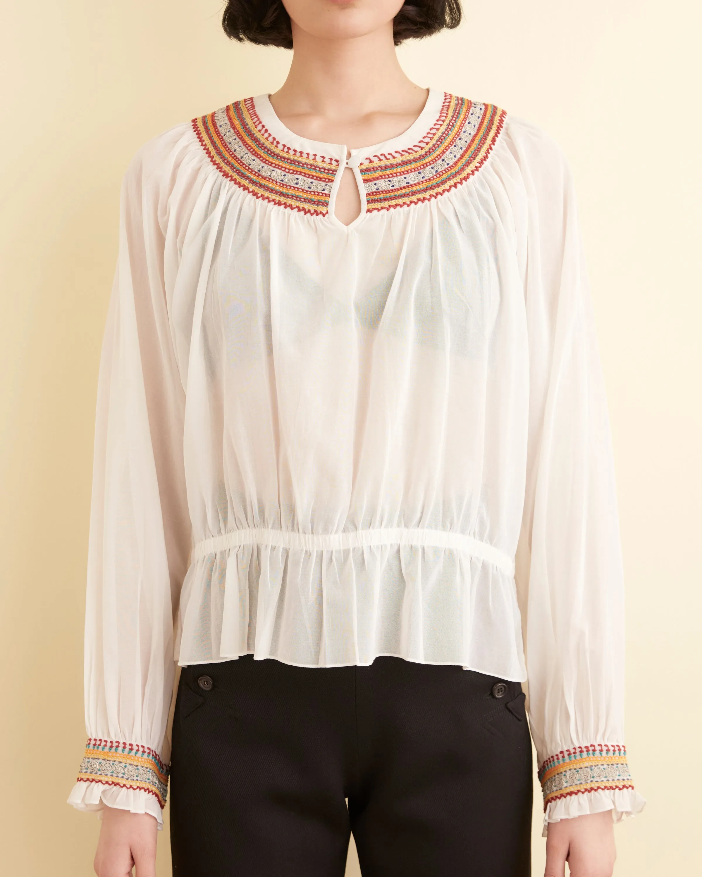 Embroidered Georgette Top