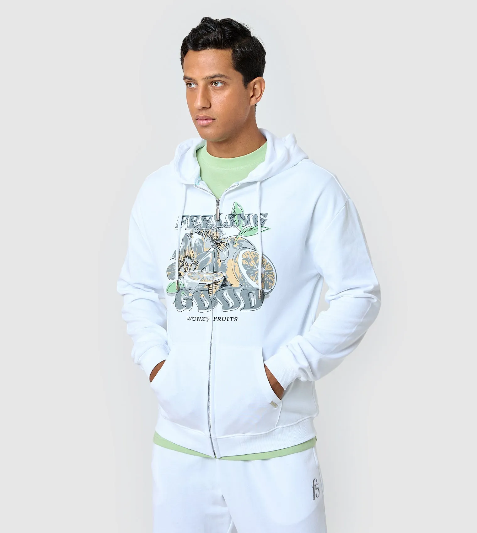 F5 Oversized Zip-Up Hoodie