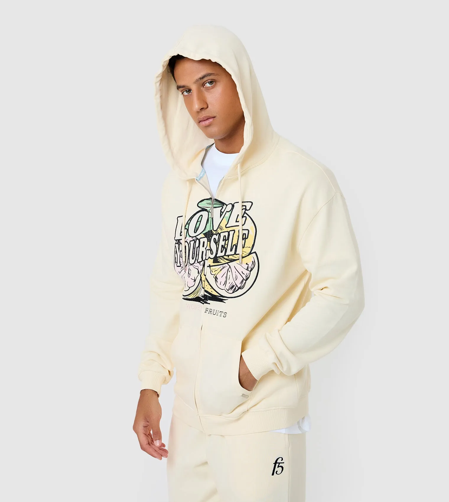 F5 Oversized Zip-Up Hoodie