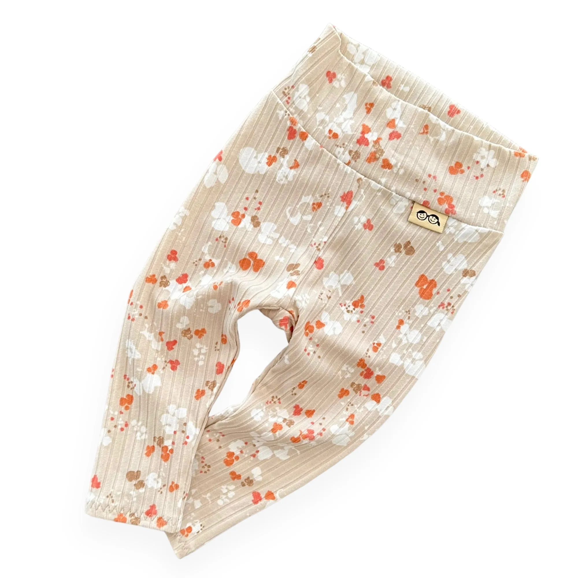 Floral Latte Ribbed Leggings and/or Headbands