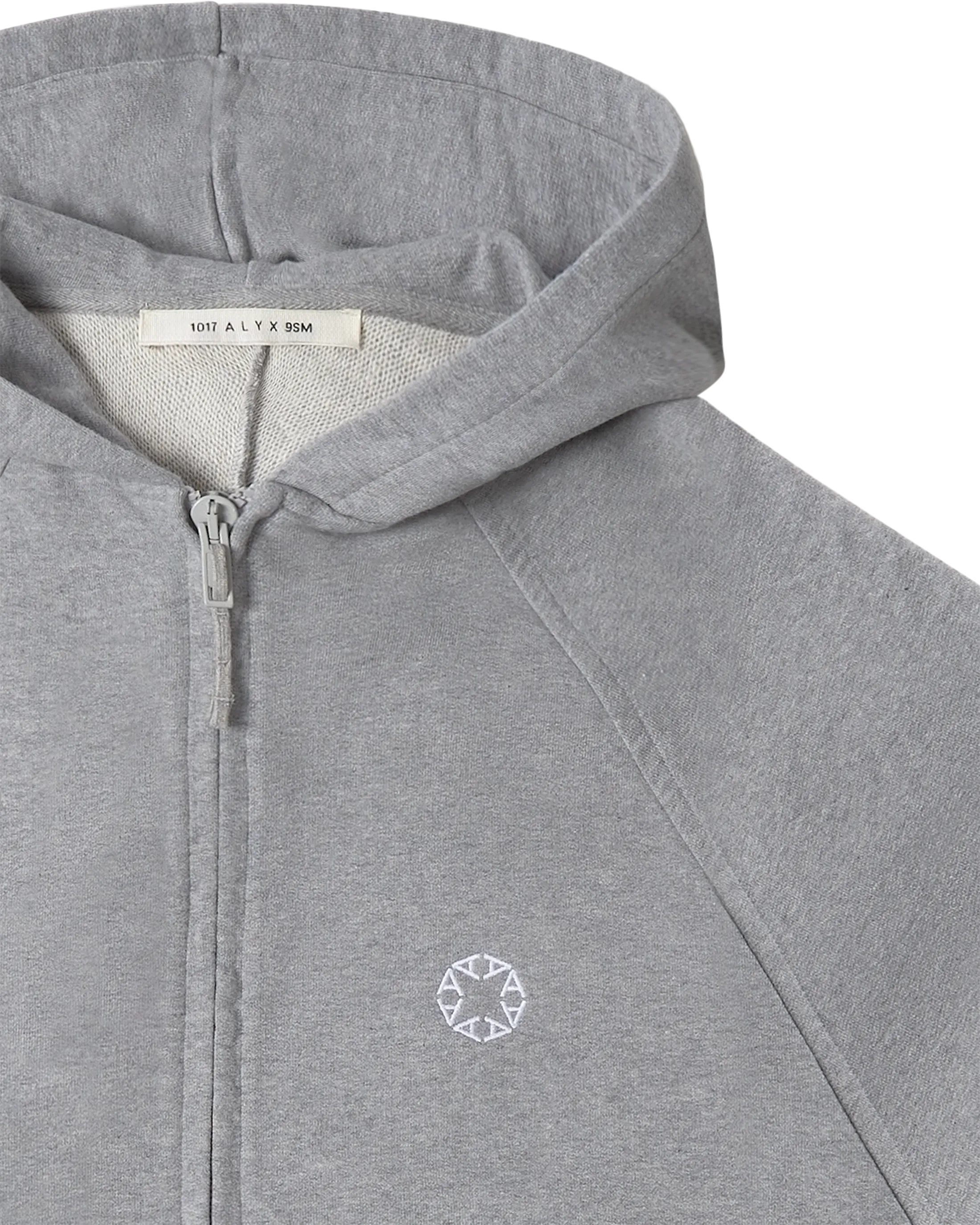 GREY OVERSIZED ZIP-UP HOODIE