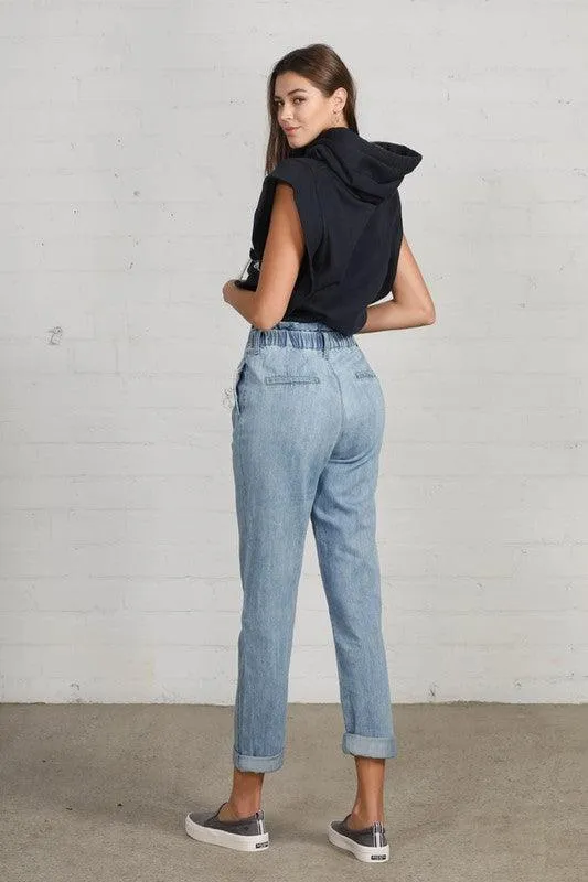 High Waist Relaxed Slouch Jeans