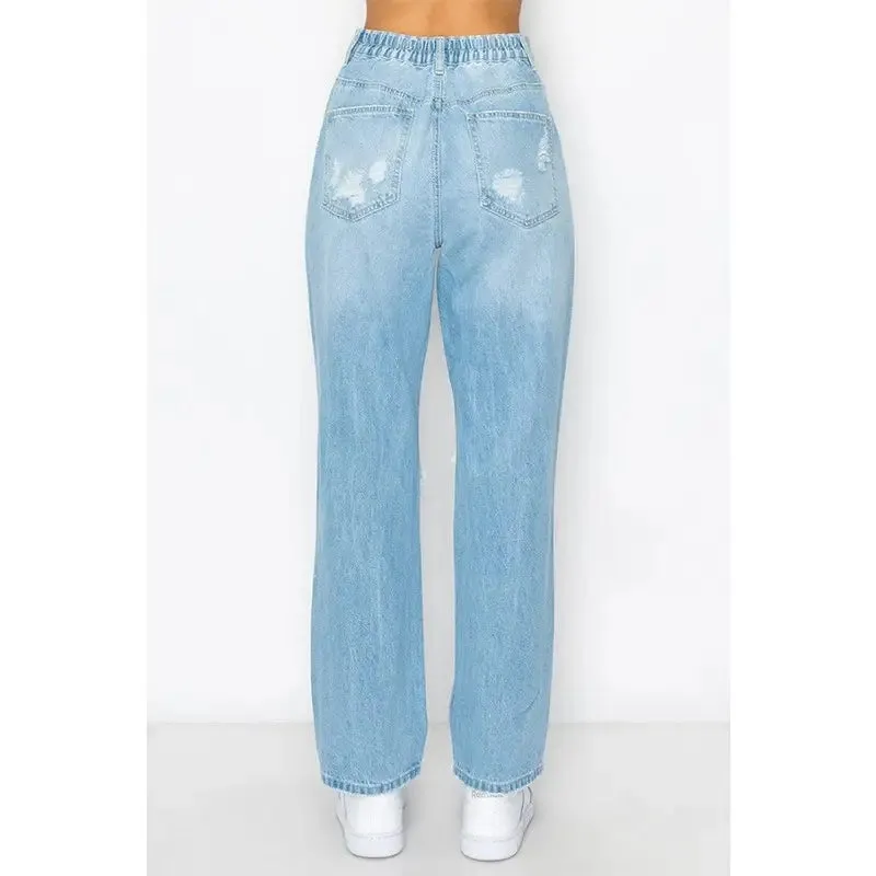 High Waisted 90s Baggy Straight Leg Jeans