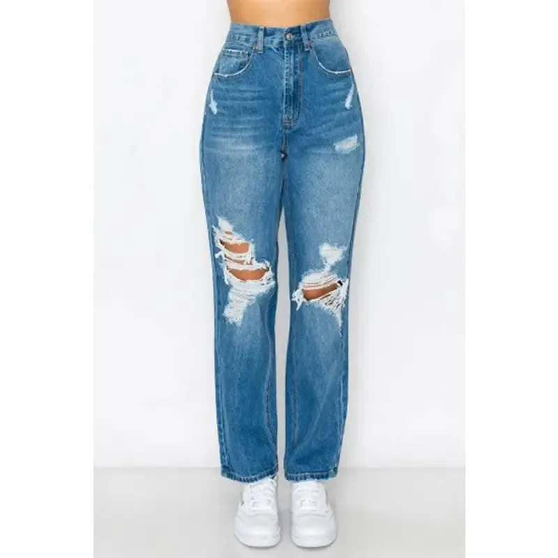 High Waisted 90s Baggy Straight Leg Jeans