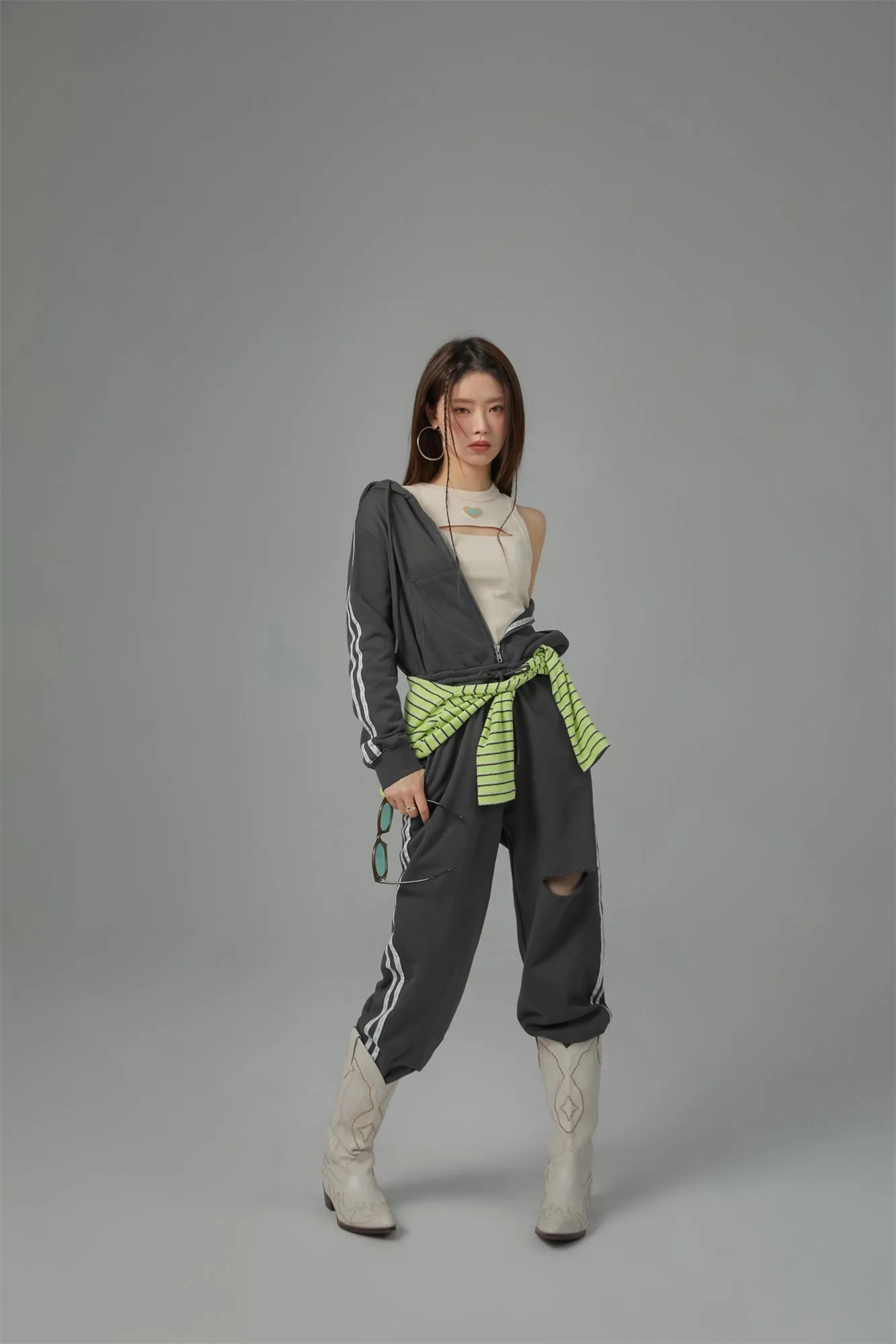 Hoodie Zip-Up Jogger Jumpsuit