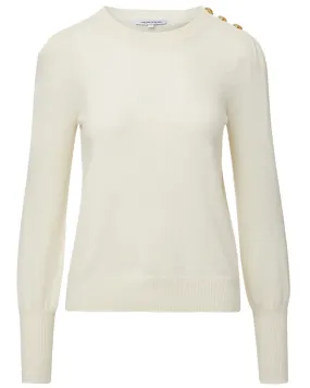 Ivory Cashmere Nelia Pullover