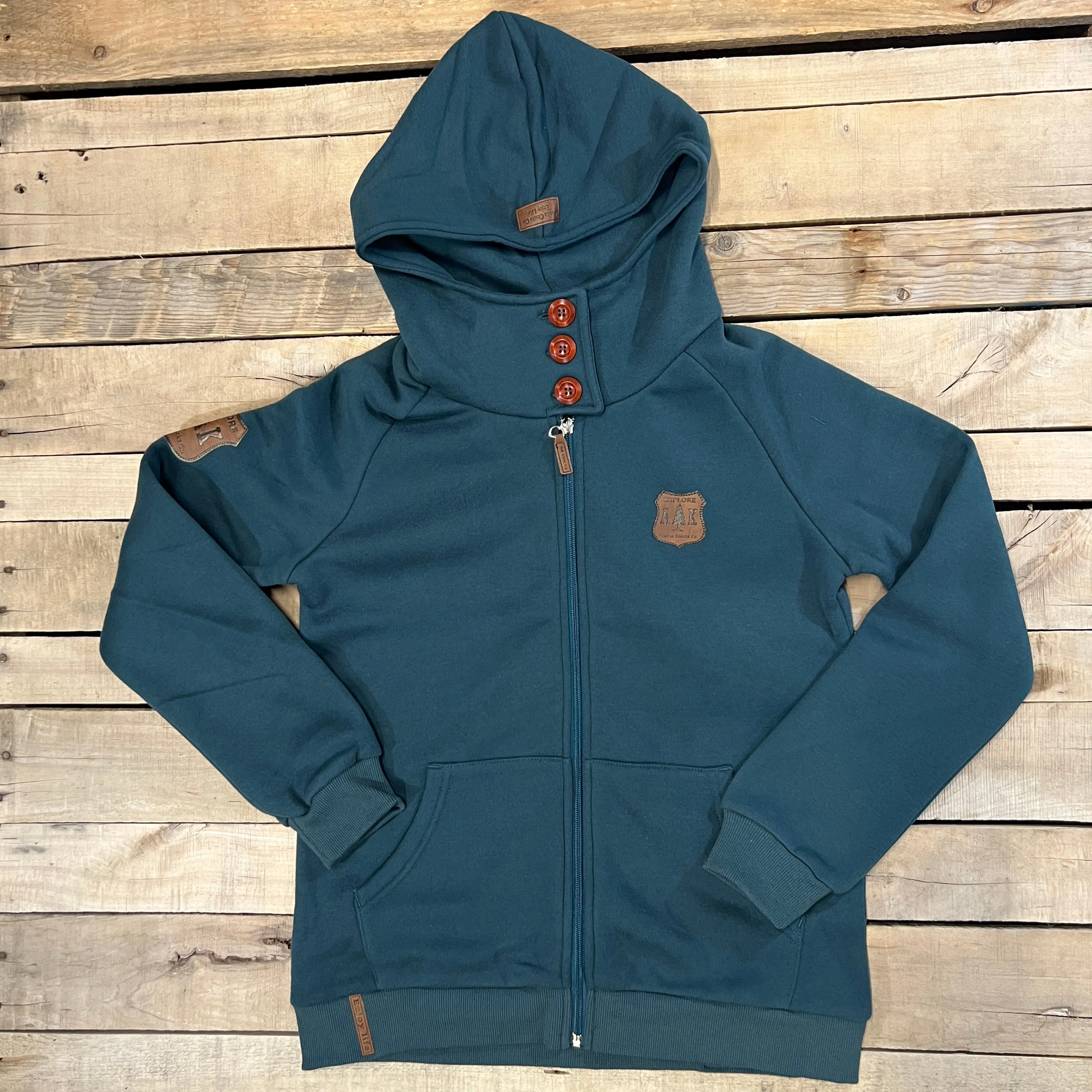 Lake Louise Leather Patch Full Zip