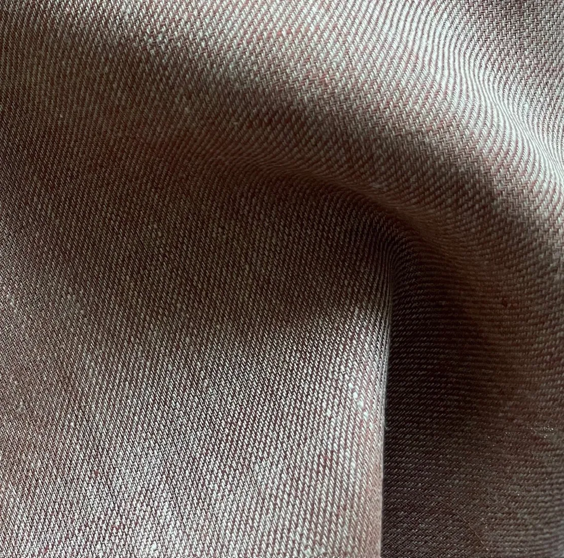 Lighter-Weight Rusty Cross-Weave Linen Twill (Made in Poland)