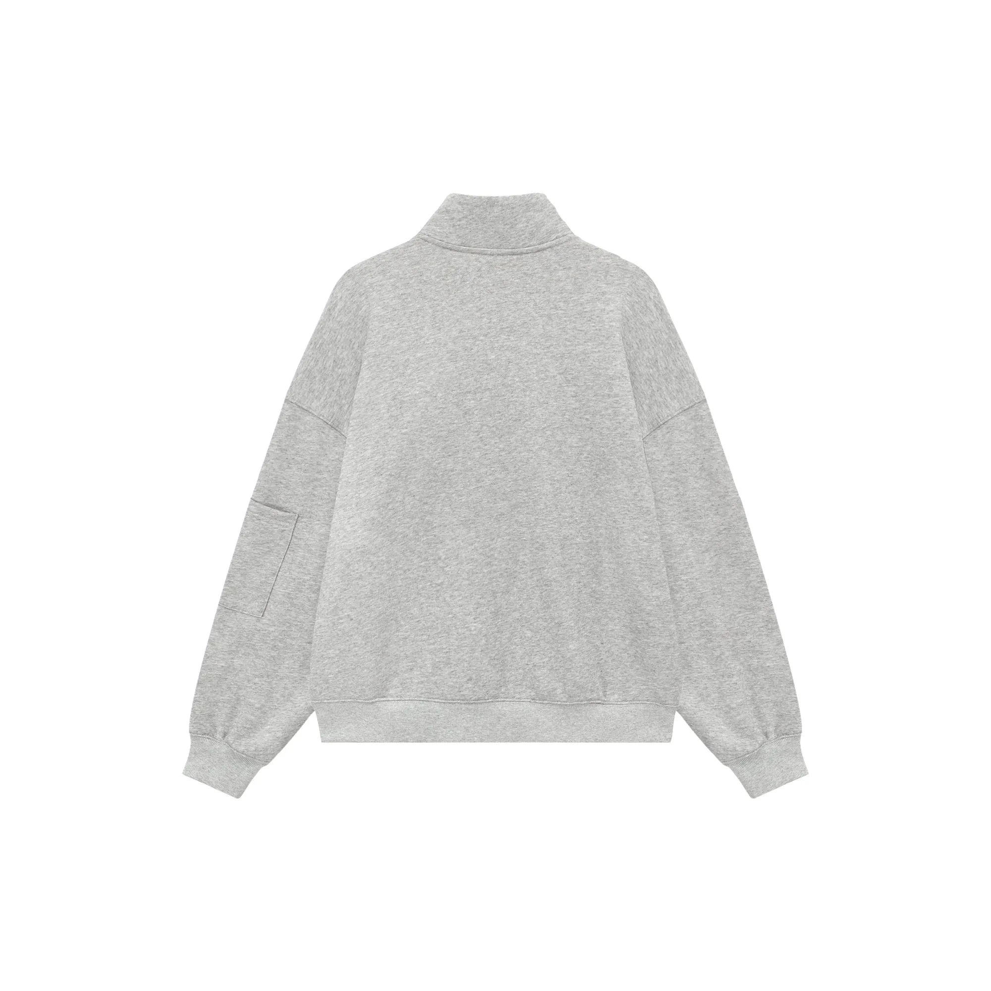 Logo Half Zip Up Simple Sweatshirt