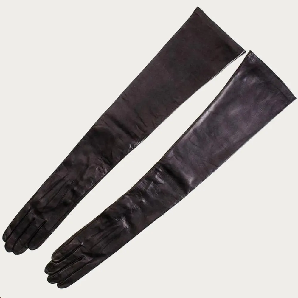 Long Leather Gloves