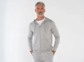 Lounge Zip-Up Hoodie - Light Gray