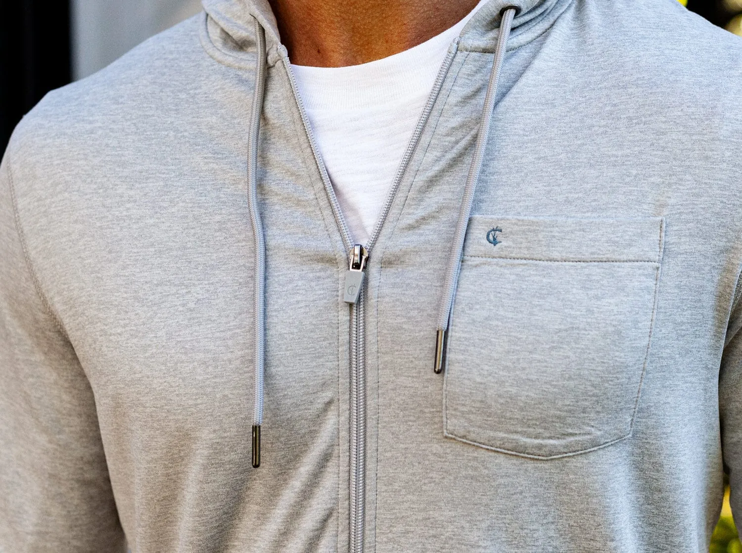 Lounge Zip-Up Hoodie - Light Gray