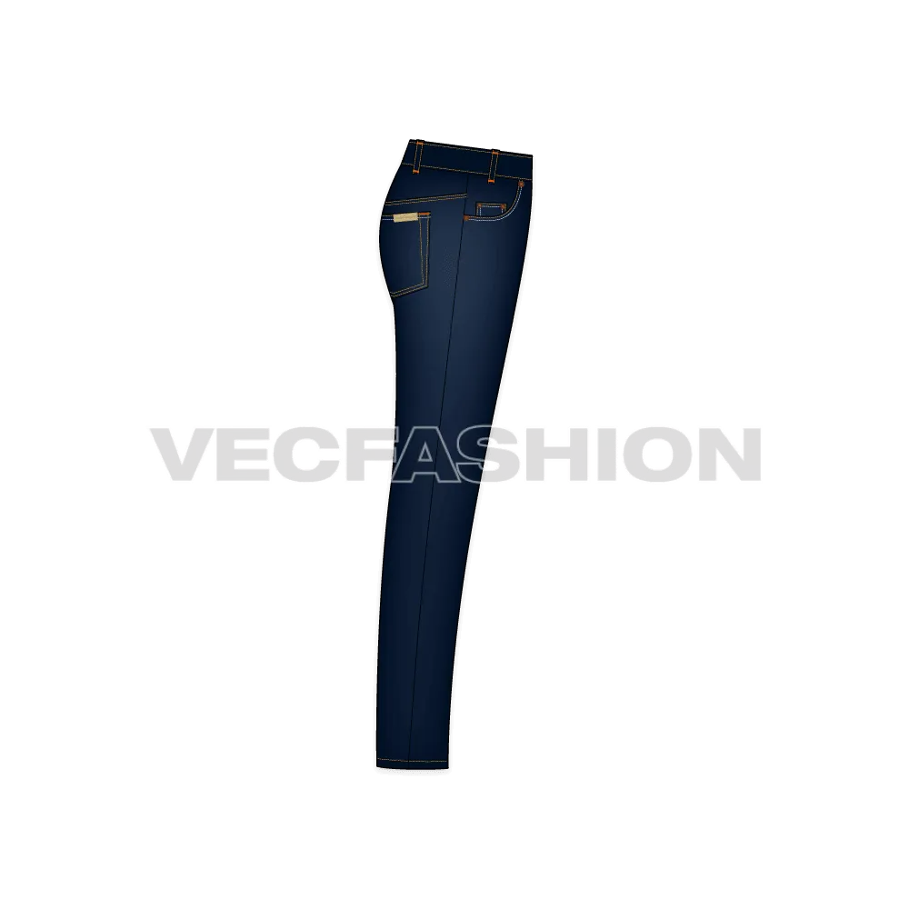 Mens Straight Leg Denim Jeans