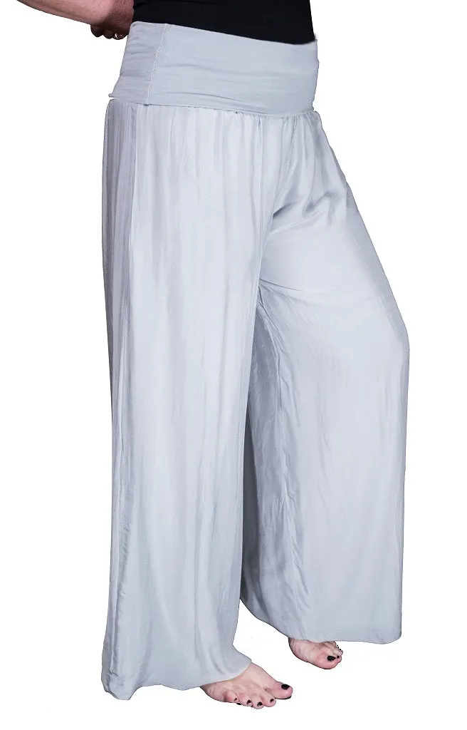 Mercedes Foldover Waist Silk Pant (PL203)