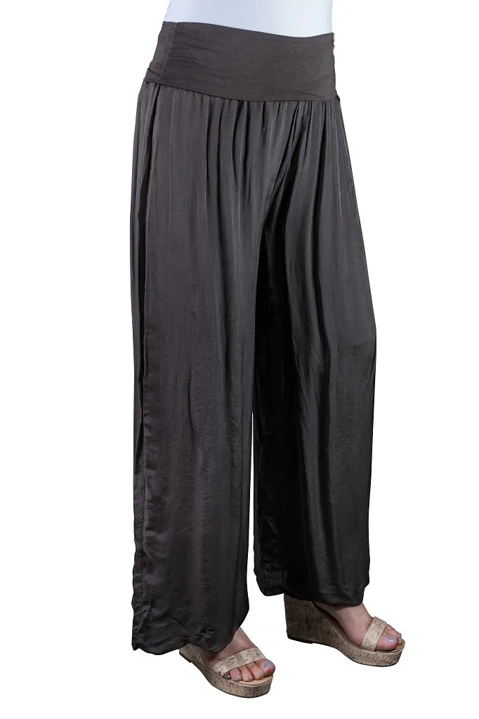 Mercedes Foldover Waist Silk Pant (PL203)