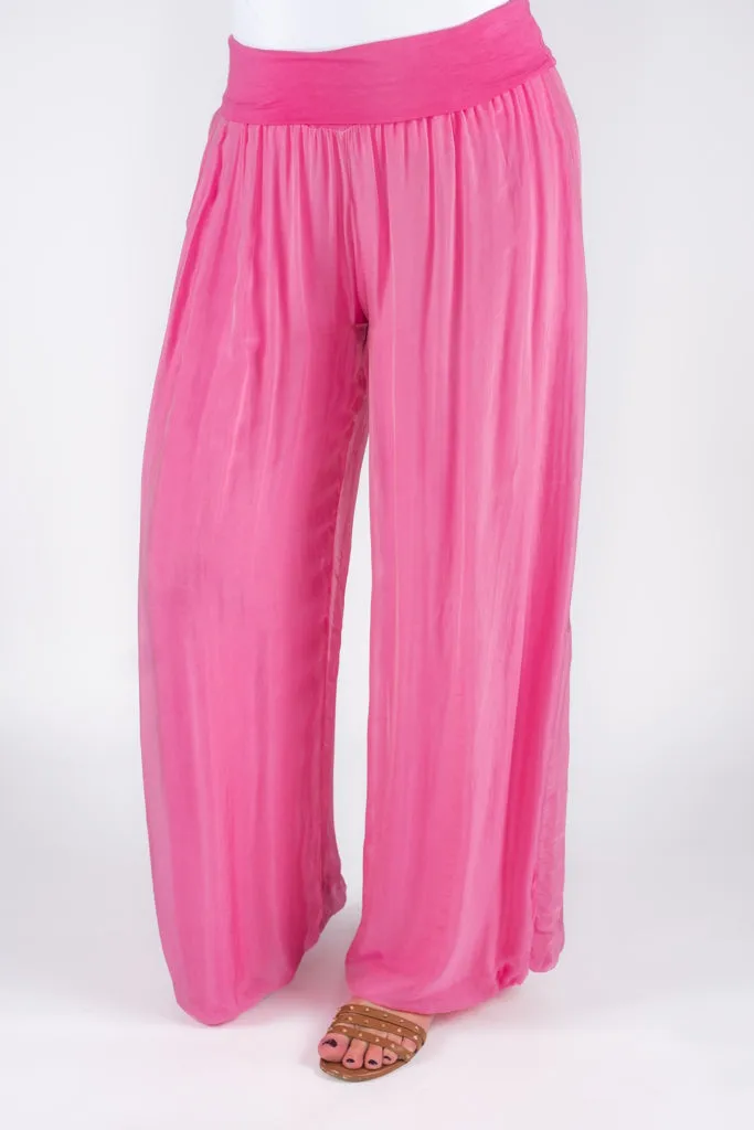 Mercedes Foldover Waist Silk Pant (PL203)