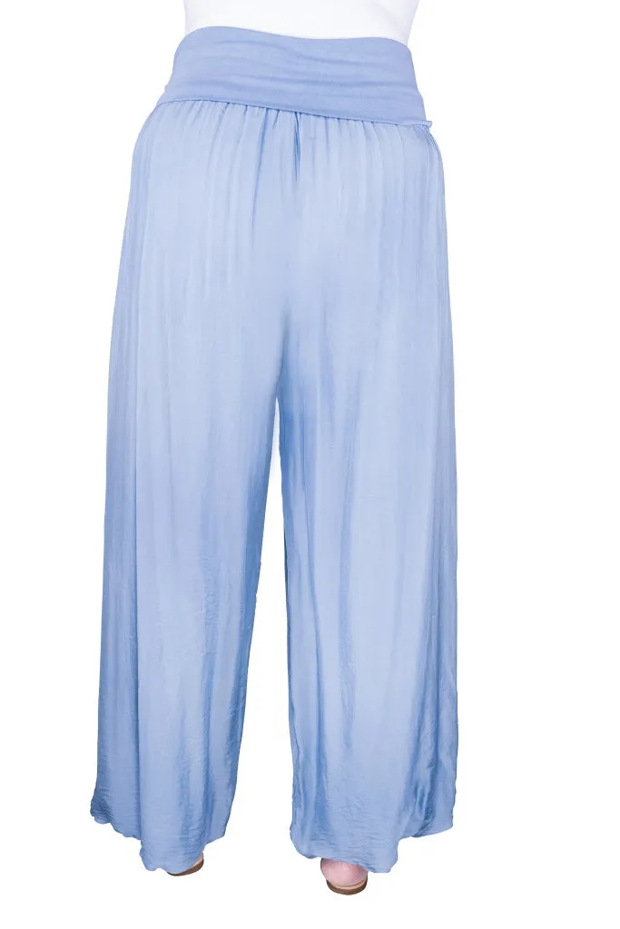 Mercedes Foldover Waist Silk Pant (PL203)