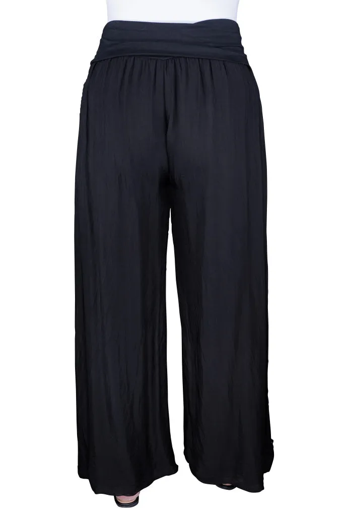 Mercedes Foldover Waist Silk Pant (PL203)