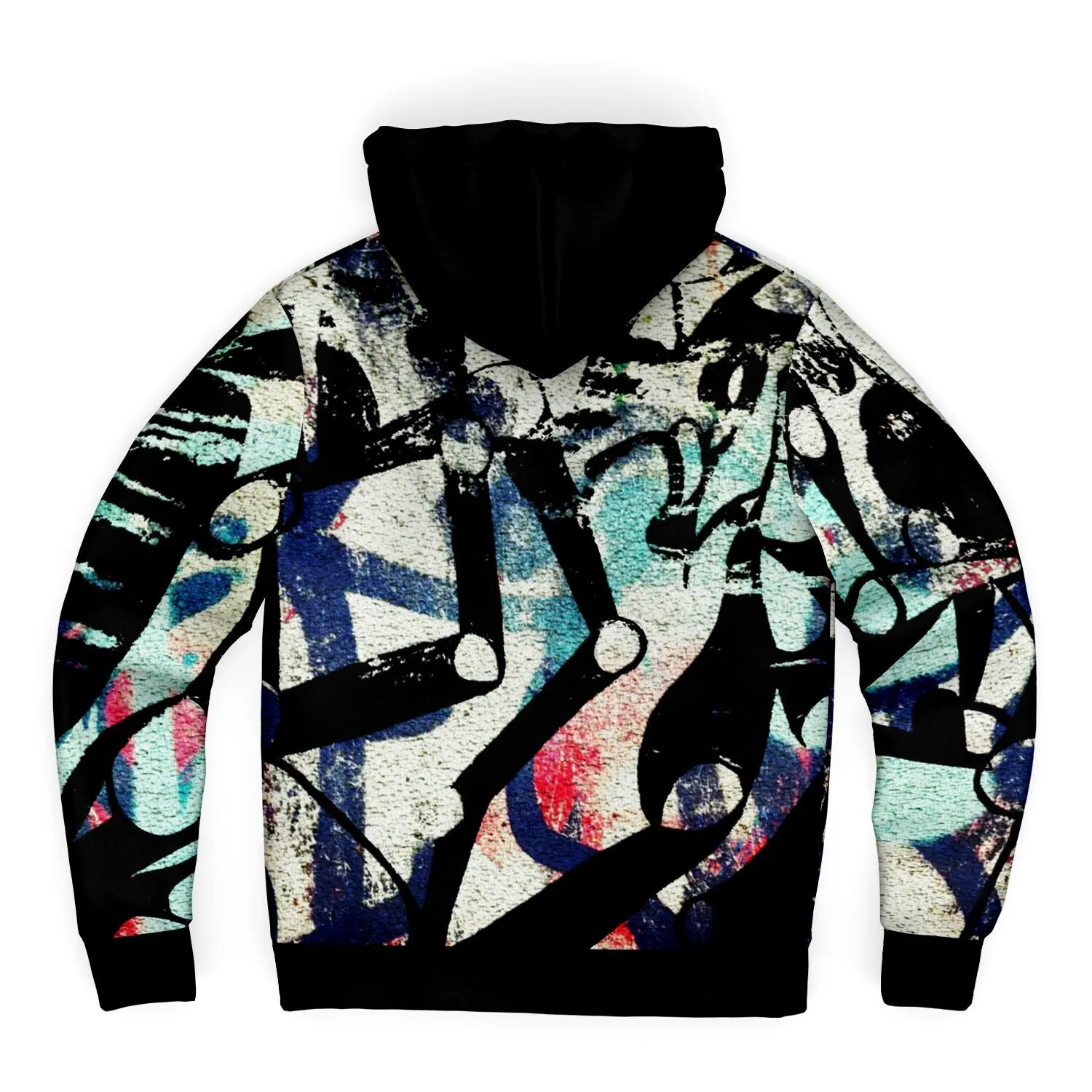 Microfleece Streetwear Ziphoodie - Abstract Shapes & Robot Arms