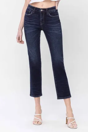 Mid Rise Slim Straight Jeans